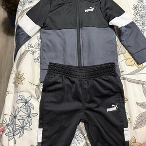 Puma Black and White Tracksuit Set
